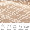 SAFAVIEH Courtyard Collection 8′ x 11′ Navy/Beige CY6923 Trellis Indoor/ Outdoor Waterproof Easy-Cleaning Patio Backyard Mudroom Area-Rug(Brown/Bone)