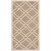 SAFAVIEH Courtyard Collection 8′ x 11′ Navy/Beige CY6923 Trellis Indoor/ Outdoor Waterproof Easy-Cleaning Patio Backyard Mudroom Area-Rug(Brown/Bone)