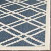 SAFAVIEH Courtyard Collection 8′ x 11′ Navy/Beige CY6923 Trellis Indoor/ Outdoor Waterproof Easy-Cleaning Patio Backyard Mudroom Area-Rug(Navy/Beige)