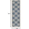 SAFAVIEH Courtyard Collection 8′ x 11′ Navy/Beige CY6923 Trellis Indoor/ Outdoor Waterproof Easy-Cleaning Patio Backyard Mudroom Area-Rug(Navy/Beige)