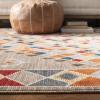 SAFAVIEH Farmhouse Collection 5’1″ x 7’3″ Taupe / Navy FMH852E Boho Moroccan Tribal Tassel Area Rug(Taupe/Navy)