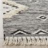 SAFAVIEH Kenya Collection Area Rug – 6′ x 9′, Black & Ivory, Hand-Knotted Moroccan Tribal Tassel Wool, Ideal for High Traffic Areas in Living Room, Bedroom (KNY906H)(Black/Ivory)