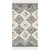 SAFAVIEH Kenya Collection Area Rug – 6′ x 9′, Black & Ivory, Hand-Knotted Moroccan Tribal Tassel Wool, Ideal for High Traffic Areas in Living Room, Bedroom (KNY906H)(Black/Ivory)