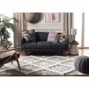 SAFAVIEH Kenya Collection Area Rug – 6′ x 9′, Silver & Ivory, Handmade Moroccan Boho Tribal Wool, Ideal for High Traffic Areas in Living Room, Bedroom (KNY455G)(Black/Ivory)