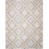 SAFAVIEH Kenya Collection Area Rug – 6′ x 9′, Silver & Ivory, Handmade Moroccan Boho Tribal Wool, Ideal for High Traffic Areas in Living Room, Bedroom (KNY455G)(Silver/Ivory)