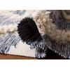 SAFAVIEH Kenya Collection Area Rug – 6′ x 9′, Silver & Ivory, Handmade Moroccan Boho Tribal Wool, Ideal for High Traffic Areas in Living Room, Bedroom (KNY455G)(Blue/Ivory)