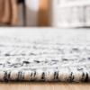 SAFAVIEH Kilim Collection Area Rug – 5′ x 8′, Black & Ivory, Handmade Moroccan Fringe Wool, Ideal for High Traffic Areas in Living Room, Bedroom (KLM519A)(Black/Ivory)