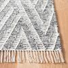 SAFAVIEH Kilim Collection Area Rug – 5′ x 8′, Black & Ivory, Handmade Moroccan Fringe Wool, Ideal for High Traffic Areas in Living Room, Bedroom (KLM519A)(Black/Ivory)