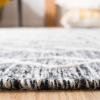 SAFAVIEH Kilim Collection Area Rug – 5′ x 8′, Black & Ivory, Handmade Moroccan Fringe Wool, Ideal for High Traffic Areas in Living Room, Bedroom (KLM521A)(Black/Ivory)