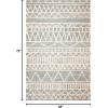 SAFAVIEH Kilim Collection Area Rug – 5′ x 8′, Blue & Beige, Handmade Moroccan Boho Jute & Cotton, Ideal for High Traffic Areas in Living Room, Bedroom (KLM752H)(Blue/Beige)