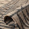 SAFAVIEH Kilim Collection Area Rug – 5′ x 8′, Blue & Beige, Handmade Moroccan Boho Jute & Cotton, Ideal for High Traffic Areas in Living Room, Bedroom (KLM752H)(Natural/Charcoal)