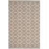 SAFAVIEH Kilim Collection Area Rug – 5′ x 8′, Grey & Ivory, Handmade Flat Weave Wool, Ideal for High Traffic Areas in Living Room, Bedroom (KLM353A)(Grey/Ivory)
