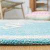 SAFAVIEH Kilim Collection Area Rug – 5′ x 8′, Grey & Ivory, Handmade Moroccan Boho Rustic Cotton, Ideal for High Traffic Areas in Living Room, Bedroom (KLM851F)(Teal/Ivory)