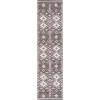 SAFAVIEH Kilim Collection Area Rug – 5′ x 8′, Grey & Ivory, Handmade Moroccan Boho Rustic Cotton, Ideal for High Traffic Areas in Living Room, Bedroom (KLM851F)(Brown/Ivory)