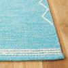 SAFAVIEH Kilim Collection Area Rug – 5′ x 8′, Grey & Ivory, Handmade Moroccan Boho Rustic Cotton, Ideal for High Traffic Areas in Living Room, Bedroom (KLM851F)(Teal/Ivory)