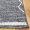 SAFAVIEH Kilim Collection Area Rug – 5′ x 8′, Grey & Ivory, Handmade Moroccan Boho Rustic Cotton, Ideal for High Traffic Areas in Living Room, Bedroom (KLM851F)(Charcoal/Ivory)