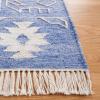 SAFAVIEH Kilim Collection Area Rug – 6′ x 9′, Blue & Ivory, Flat Weave Rustic Boho Tribal Design, Non-Shedding & Easy Care, Ideal for High Traffic Areas in Living Room, Bedroom (KLM763M)(Blue/Ivory)