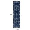 SAFAVIEH Kilim Collection Area Rug – 6′ x 9′, Blue & Ivory, Flat Weave Rustic Boho Tribal Design, Non-Shedding & Easy Care, Ideal for High Traffic Areas in Living Room, Bedroom (KLM763M)(Navy/Ivory)