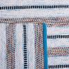 SAFAVIEH Kilim Collection Area Rug – 6′ x 9′, Blue & Ivory, Flat Weave Rustic Boho Tribal Design, Non-Shedding & Easy Care, Ideal for High Traffic Areas in Living Room, Bedroom (KLM763M)(Turquoise/Ivory)