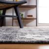 SAFAVIEH Kilim Collection Area Rug – 6′ x 9′, Blue & Ivory, Flat Weave Rustic Boho Tribal Design, Non-Shedding & Easy Care, Ideal for High Traffic Areas in Living Room, Bedroom (KLM763M)(Black/Ivory)