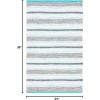 SAFAVIEH Kilim Collection Area Rug – 6′ x 9′, Blue & Ivory, Flat Weave Rustic Boho Tribal Design, Non-Shedding & Easy Care, Ideal for High Traffic Areas in Living Room, Bedroom (KLM763M)(Turquoise/Ivory)