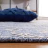 SAFAVIEH Kilim Collection Area Rug – 6′ x 9′, Blue & Ivory, Flat Weave Rustic Boho Tribal Design, Non-Shedding & Easy Care, Ideal for High Traffic Areas in Living Room, Bedroom (KLM763M)(Blue/Ivory)