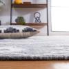 SAFAVIEH Kilim Collection Area Rug – 6′ x 9′, Blue & Ivory, Flat Weave Rustic Boho Tribal Design, Non-Shedding & Easy Care, Ideal for High Traffic Areas in Living Room, Bedroom (KLM763M)(Dark Grey/Ivory)