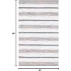 SAFAVIEH Kilim Collection Area Rug – 6′ x 9′, Blue & Ivory, Flat Weave Rustic Boho Tribal Design, Non-Shedding & Easy Care, Ideal for High Traffic Areas in Living Room, Bedroom (KLM763M)(Grey/Ivory)