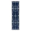 SAFAVIEH Kilim Collection Area Rug – 6′ x 9′, Blue & Ivory, Flat Weave Rustic Boho Tribal Design, Non-Shedding & Easy Care, Ideal for High Traffic Areas in Living Room, Bedroom (KLM763M)(Navy/Ivory)