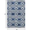 SAFAVIEH Micro-Loop Collection Area Rug – 5′ Square, Navy & Ivory, Handmade Moroccan Tribal Wool, Ideal for High Traffic Areas in Living Room, Bedroom (MLP153N)(Navy/Ivory)