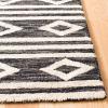 SAFAVIEH Micro-Loop Collection Area Rug – 5′ Square, Navy & Ivory, Handmade Moroccan Tribal Wool, Ideal for High Traffic Areas in Living Room, Bedroom (MLP153N)(Charcoal/Ivory)