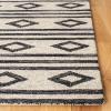 SAFAVIEH Micro-Loop Collection Area Rug – 5′ Square, Navy & Ivory, Handmade Moroccan Tribal Wool, Ideal for High Traffic Areas in Living Room, Bedroom (MLP153N)(Ivory/Charcoal)