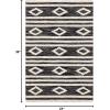 SAFAVIEH Micro-Loop Collection Area Rug – 5′ Square, Navy & Ivory, Handmade Moroccan Tribal Wool, Ideal for High Traffic Areas in Living Room, Bedroom (MLP153N)(Charcoal/Ivory)