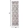 SAFAVIEH Montreal Shag Collection 5’3″ x 7’6″ Navy/Ivory SGML938N Trellis Non-Shedding Living Room Bedroom Dining Room Entryway Plush 2-inch Thick Area Rug(Grey/Ivory)
