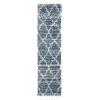 SAFAVIEH Montreal Shag Collection 5’3″ x 7’6″ Navy/Ivory SGML938N Trellis Non-Shedding Living Room Bedroom Dining Room Entryway Plush 2-inch Thick Area Rug(Navy/Ivory)