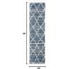SAFAVIEH Montreal Shag Collection 5’3″ x 7’6″ Navy/Ivory SGML938N Trellis Non-Shedding Living Room Bedroom Dining Room Entryway Plush 2-inch Thick Area Rug(Navy/Ivory)