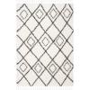 SAFAVIEH Moroccan Tassel Shag Collection Area Rug – 5’3″ x 7’6″, Ivory & Light Grey, Boho, Non-Shedding & Easy Care, 1.5-inch Thick Ideal for High Traffic Areas in Living Room, Bedroom (MTS335B)(Ivory/Dark Grey)