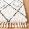 SAFAVIEH Moroccan Tassel Shag Collection Area Rug – 5’3″ x 7’6″, Ivory & Light Grey, Boho, Non-Shedding & Easy Care, 1.5-inch Thick Ideal for High Traffic Areas in Living Room, Bedroom (MTS335B)(Ivory/Dark Grey)