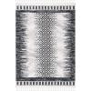 SAFAVIEH Moroccan Tassel Shag Collection Area Rug – 5’5″ x 7’7″, Ivory & Black, 0.75-inch Thick Ideal for High Traffic Areas in Living Room, Bedroom (MTS483A)