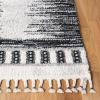 SAFAVIEH Moroccan Tassel Shag Collection Area Rug – 5’5″ x 7’7″, Ivory & Black, 0.75-inch Thick Ideal for High Traffic Areas in Living Room, Bedroom (MTS483A)