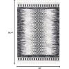 SAFAVIEH Moroccan Tassel Shag Collection Area Rug – 5’5″ x 7’7″, Ivory & Black, 0.75-inch Thick Ideal for High Traffic Areas in Living Room, Bedroom (MTS483A)