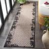 SAFAVIEH Outdoor Area Rug 8×10 – Beach House Collection – Large – Coastal Design, Black & Beige, Weather Resistant, Non-Shedding & Easy Cleaning, Ideal for Patio, Backyard, Dining Space (BHS414Z)(Black/Beige)