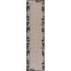 SAFAVIEH Outdoor Area Rug 8×10 – Beach House Collection – Large – Coastal Design, Black & Beige, Weather Resistant, Non-Shedding & Easy Cleaning, Ideal for Patio, Backyard, Dining Space (BHS414Z)(Black/Beige)
