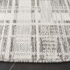 SAFAVIEH Outdoor Area Rug 8×10 – Beach House Collection – Large – Modern Design, Grey & Ivory, Weather Resistant, Non-Shedding & Easy Cleaning, Ideal for Patio, Backyard, Deck, Dining Space (BHS412F)(Grey/Ivory)