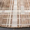 SAFAVIEH Outdoor Area Rug 8×10 – Beach House Collection – Large – Modern Design, Grey & Ivory, Weather Resistant, Non-Shedding & Easy Cleaning, Ideal for Patio, Backyard, Deck, Dining Space (BHS412F)(Brown/Ivory)