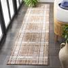 SAFAVIEH Outdoor Area Rug 8×10 – Beach House Collection – Large – Modern Design, Grey & Ivory, Weather Resistant, Non-Shedding & Easy Cleaning, Ideal for Patio, Backyard, Deck, Dining Space (BHS412F)(Brown/Ivory)