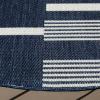 SAFAVIEH Outdoor Area Rug 8×10 – Beach House Collection – Large – Modern Design, Navy & Ivory, Weather Resistant, Non-Shedding & Easy Cleaning, Ideal for Patio, Backyard, Deck, Dining Space (BHS402N)(Navy/Ivory)