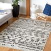SAFAVIEH Tulum Collection Area Rug – 5’5″ x 7’7″, Black & Ivory, Moroccan Boho Design, Non-Shedding & Easy to Clean, Ideal for Living Room, Bedroom, Dining Space (TUL640Z)(Black/Ivory)