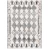 SAFAVIEH Tunisia Collection Area Rug – 5’3″ x 7’7″, Aqua & Ivory, Moroccan Tribal Design, Non-Shedding & Easy Care, Ideal for High Traffic Areas in Living Room, Bedroom (TUN736J)(Ivory/Black)