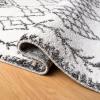 SAFAVIEH Tunisia Collection Area Rug – 5’3″ x 7’7″, Aqua & Ivory, Moroccan Tribal Design, Non-Shedding & Easy Care, Ideal for High Traffic Areas in Living Room, Bedroom (TUN736J)(Ivory/Black)